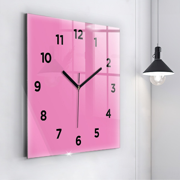 Horloge murale carrée Rose