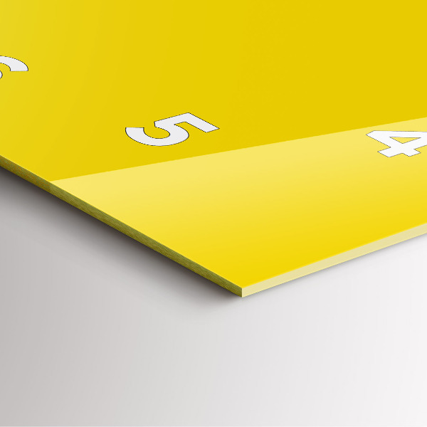 Horloge murale carrée Jaune