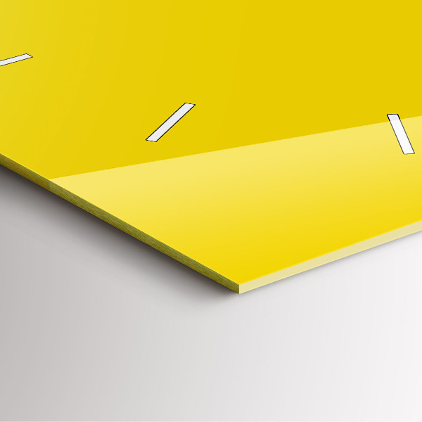 Horloge murale carrée Jaune