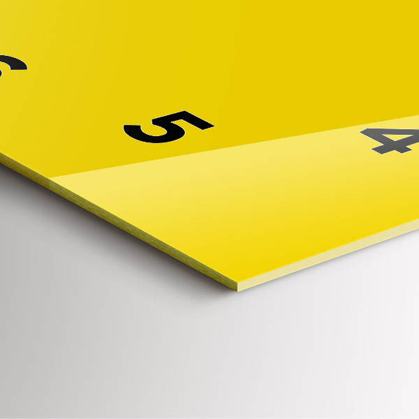 Horloge murale carrée Jaune