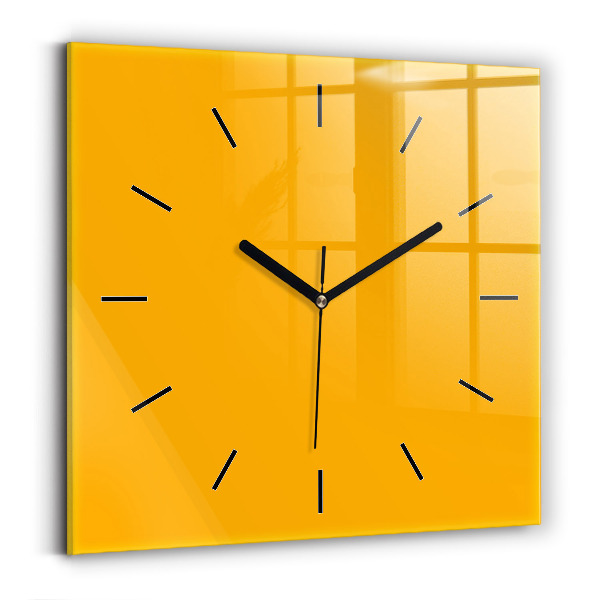 Horloge murale carrée Jaune foncé