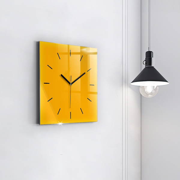 Horloge murale carrée Jaune foncé
