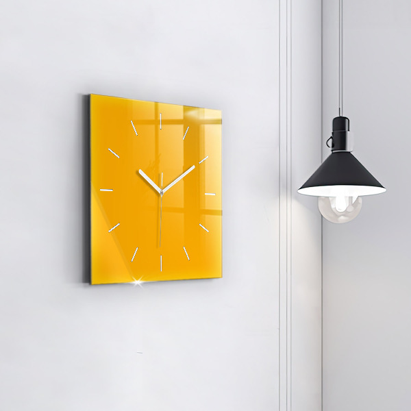 Horloge murale carrée Jaune foncé