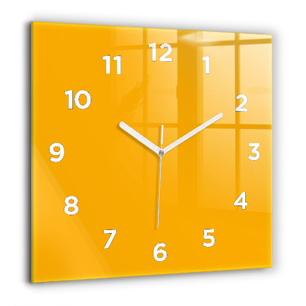 Horloge murale carrée Jaune foncé