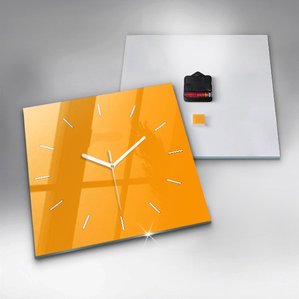 Horloge murale carrée Jaune foncé