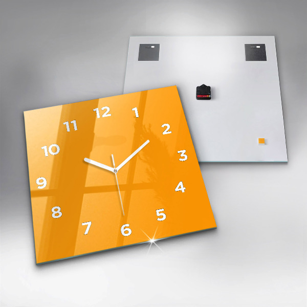 Horloge murale carrée Jaune foncé