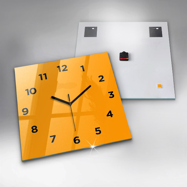 Horloge murale carrée Jaune foncé