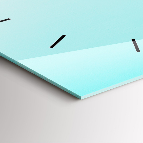 Pendule carrée en verre Palmiers verts