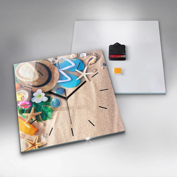 Pendule carrée en verre Accessoires de vacances