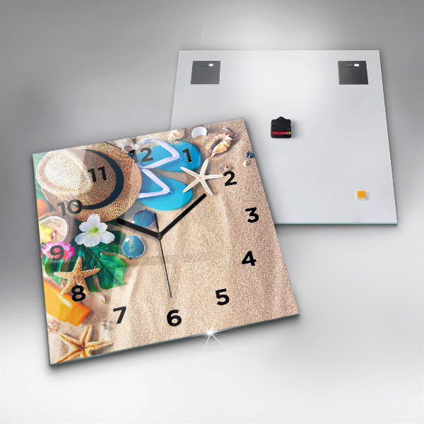 Pendule carrée en verre Accessoires de vacances