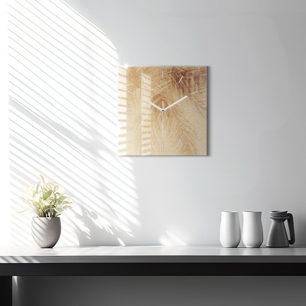 Horloge murale carrée Abstraction dorée