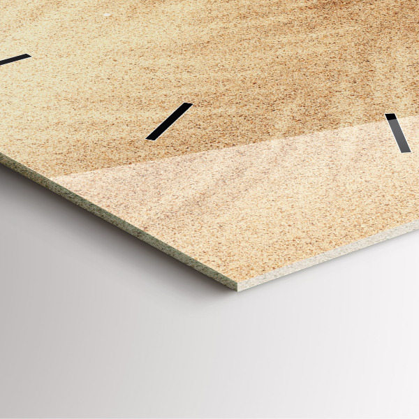 Horloge murale carrée Abstraction dorée