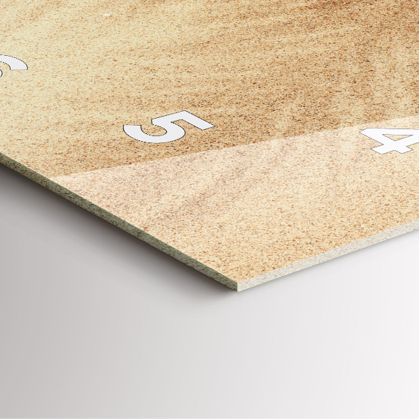 Horloge murale carrée Abstraction dorée