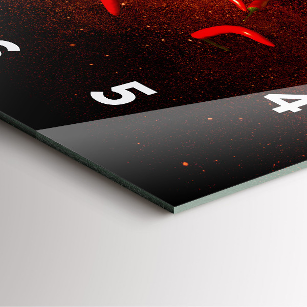 Horloge murale carrée Piments