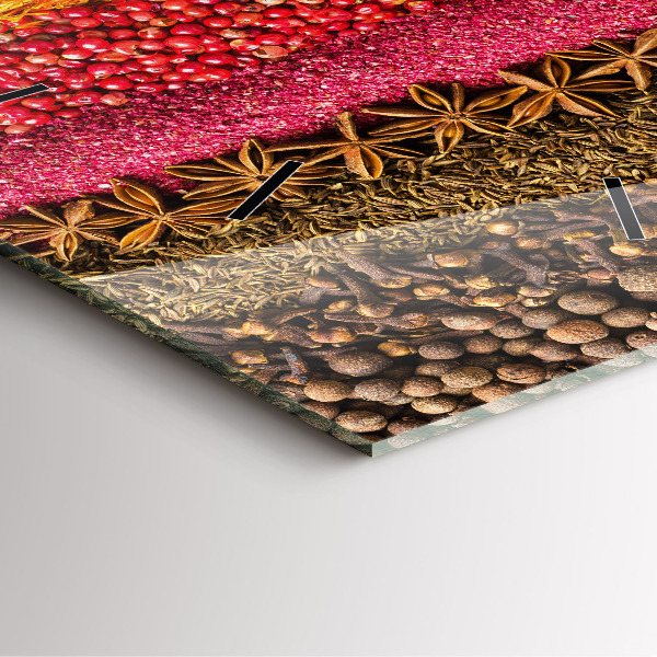 Horloge murale carrée 'Des rangées d''épices'