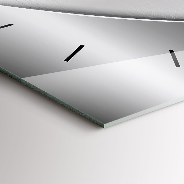 Horloge murale carrée Motif argenté