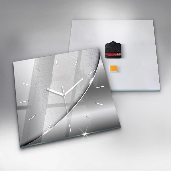Horloge murale carrée Motif argenté