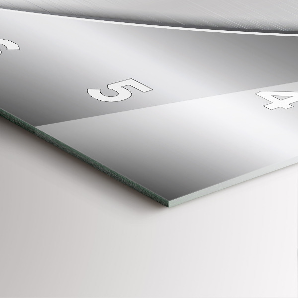 Horloge murale carrée Motif argenté