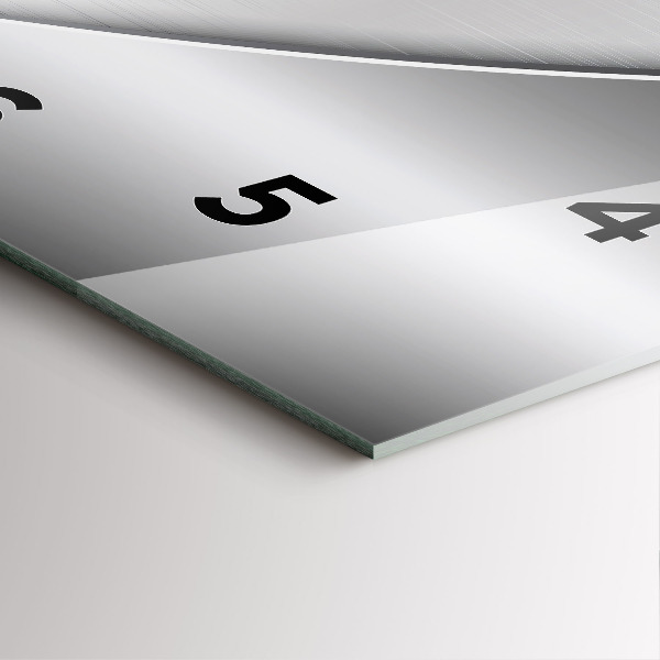 Horloge murale carrée Motif argenté