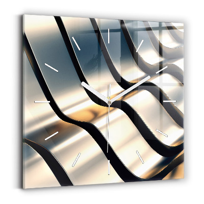 Horloge murale carrée Motif argenté