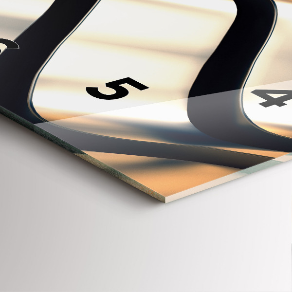 Horloge murale carrée Motif argenté