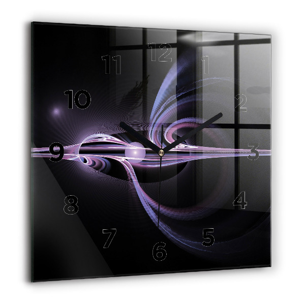 Horloge murale carrée Abstraction violette