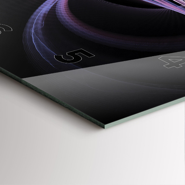 Horloge murale carrée Abstraction violette