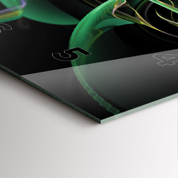 Horloge murale carrée Abstraction verte