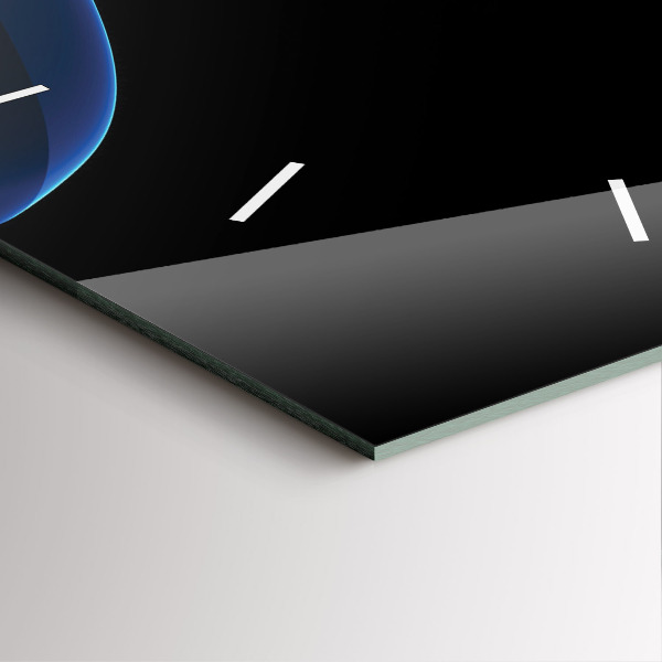 Horloge murale carrée Lignes bleues