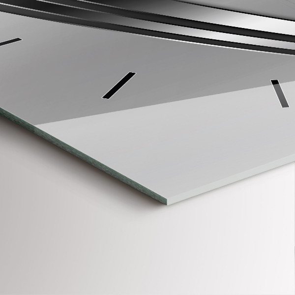 Horloge murale carrée Lignes argentées