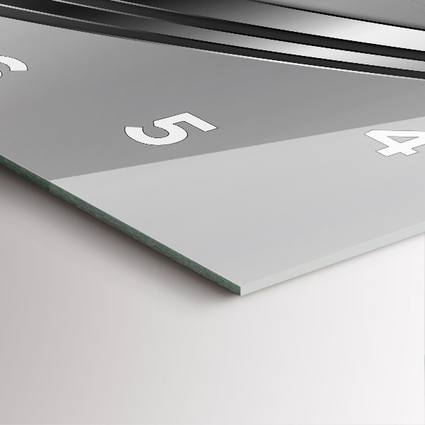 Horloge murale carrée Lignes argentées