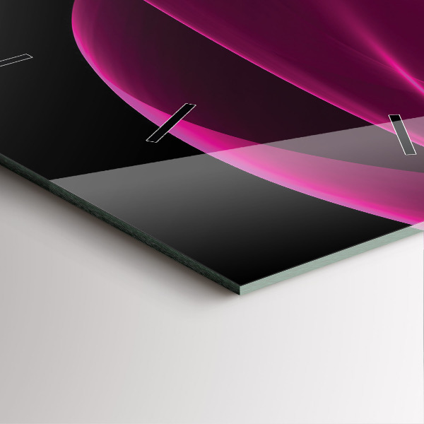 Horloge murale carrée Abstraction rose