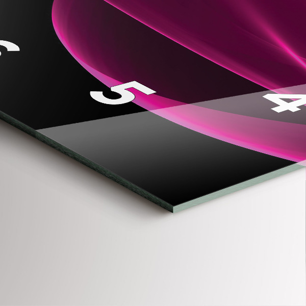 Horloge murale carrée Abstraction rose