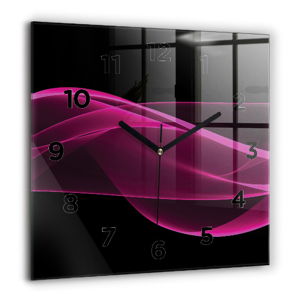 Horloge murale carrée Abstraction rose