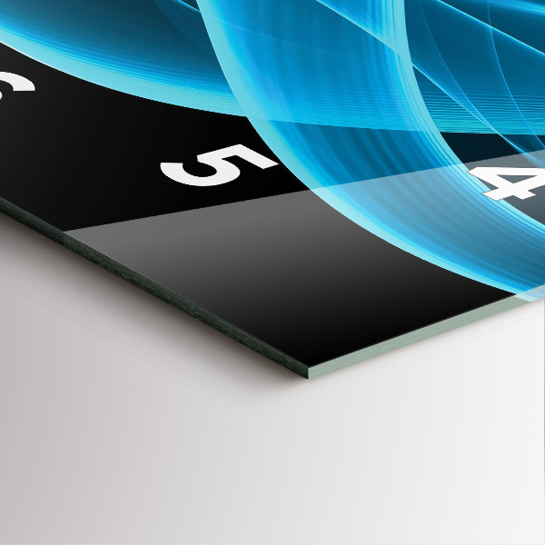 Horloge murale carrée Abstraction bleue