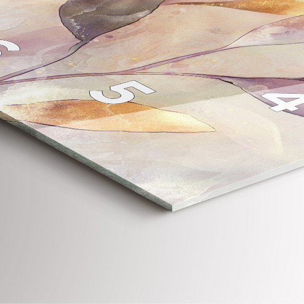 Horloge murale carrée Feuilles bohèmes abstraites