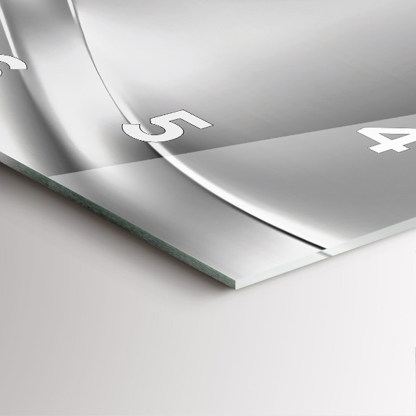 Horloge murale carrée Abstraction argentée