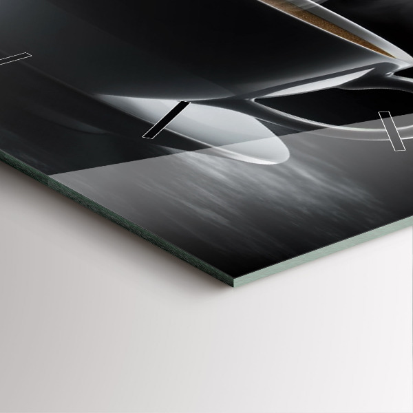 Horloge murale carrée Une tasse de café noir