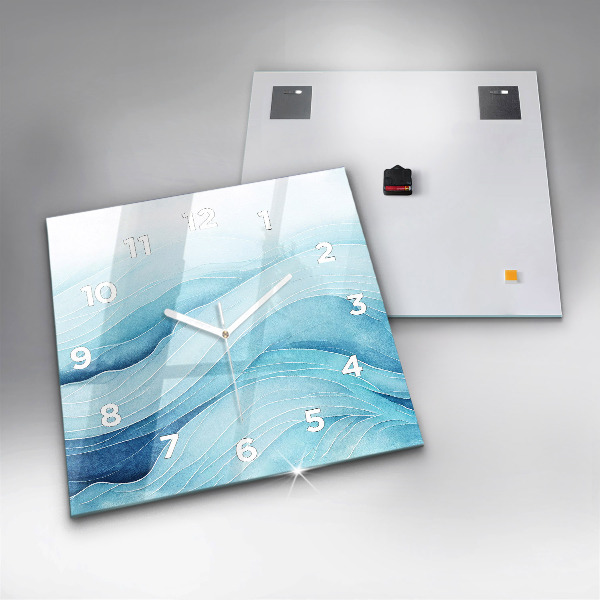 Horloge murale carrée Nuages bleus