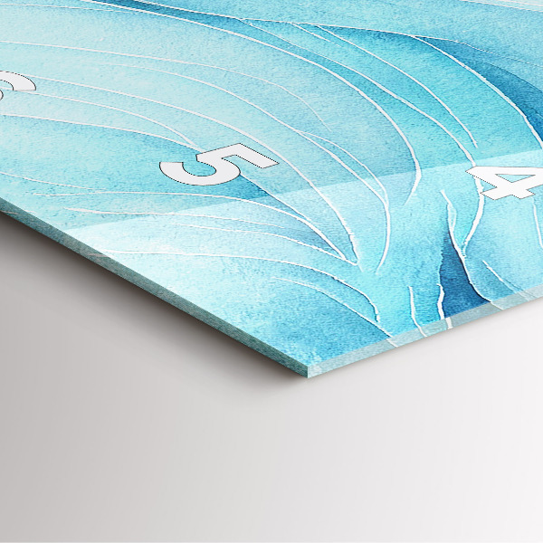 Horloge murale carrée Nuages bleus