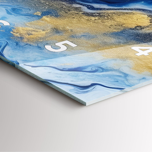 Horloge murale carrée marbre bleu