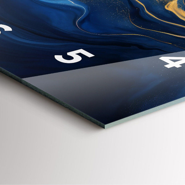 Horloge murale carrée marbre bleu