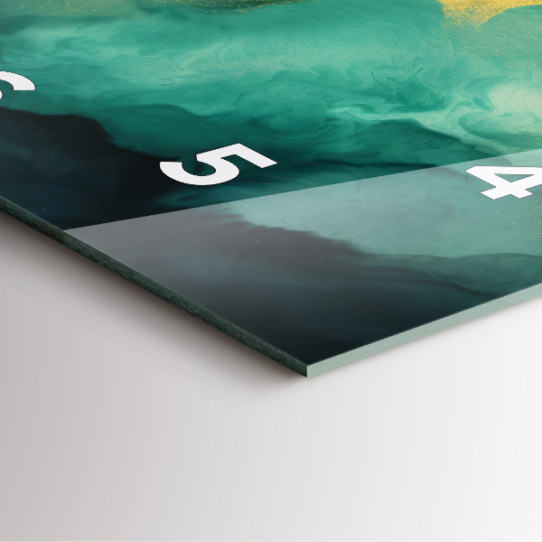 Horloge murale carrée marbre vert