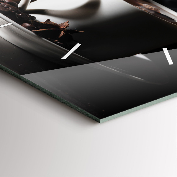 Horloge murale carrée Une tasse de café