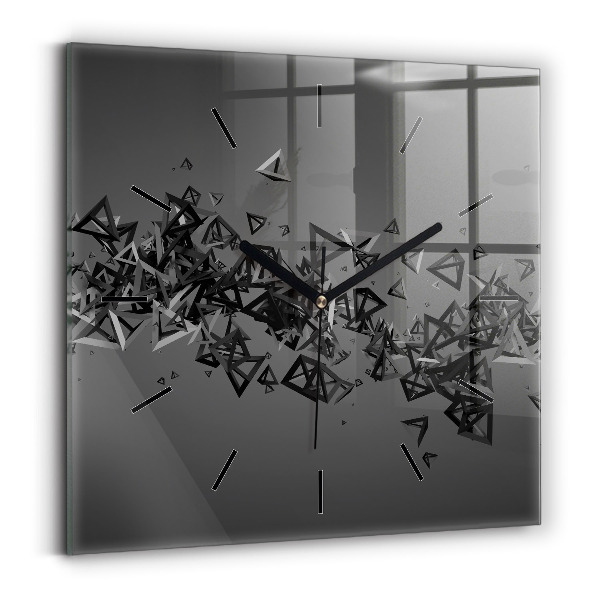 Horloge murale carrée Abstraction sombre