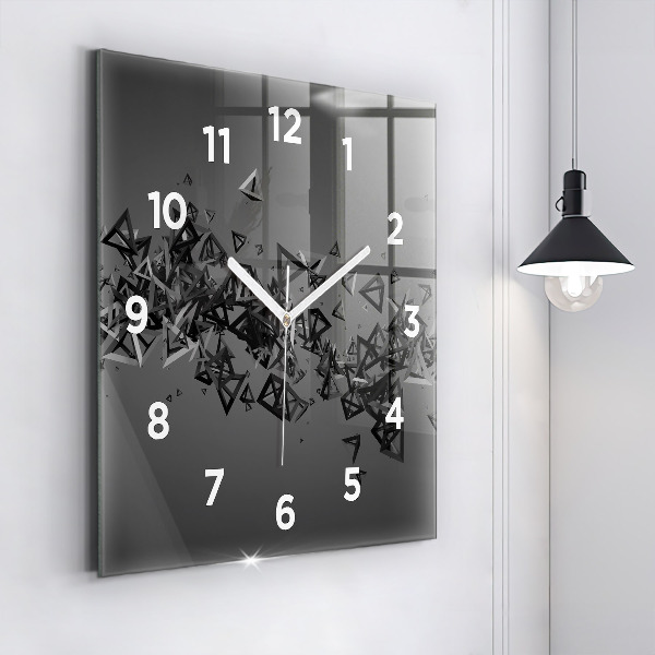 Horloge murale carrée Abstraction sombre