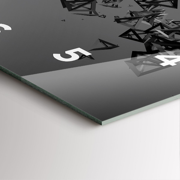 Horloge murale carrée Abstraction sombre