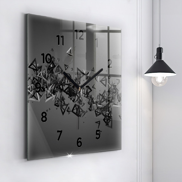 Horloge murale carrée Abstraction sombre