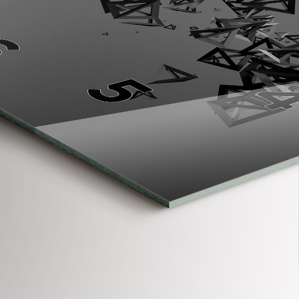 Horloge murale carrée Abstraction sombre