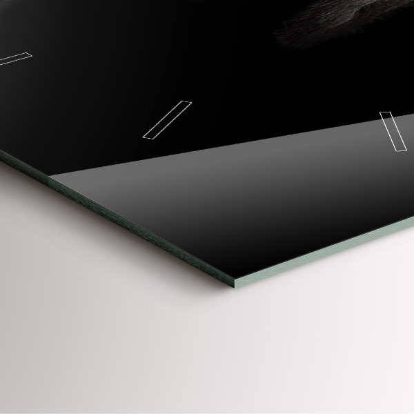 Horloge carrée en verre Chien et chat Scottish Fold